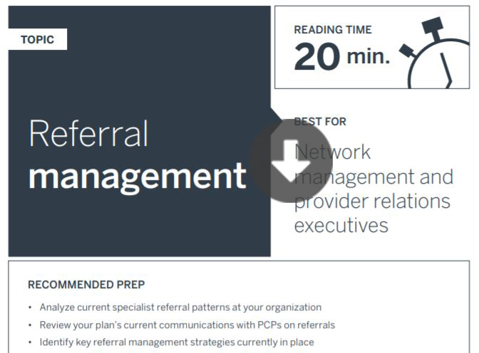 Specialty Referral Management Toolkit